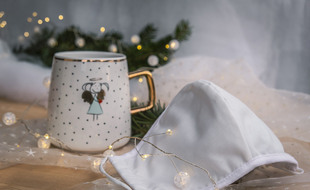 Illustration de Noël en temps de Covid-19.