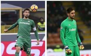 Ciprian Tatarusanu (à droite) a évolué avec Davide Astori à la Fiorentina.