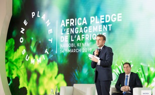 Emmanuel Macron au One Plannet Summit, à Nairobi (archives).