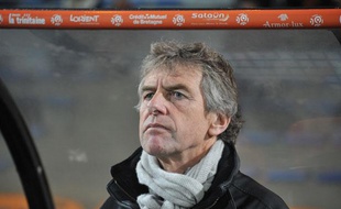 Christian Gourcuff, l'entraîneur de Lorient, le 30 novembre 2013 au stade du Moustoir.