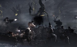 Image issue du premier teaser de Gears of War 3.