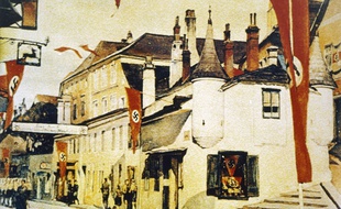 Image de la maison natale de Hitler à Braunau en Autriche