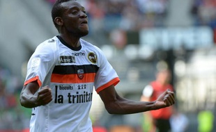 Le joueur de Lorient Alain Traoré auteur d'un doublé contre Rennes, le 16 septembre 2012.
