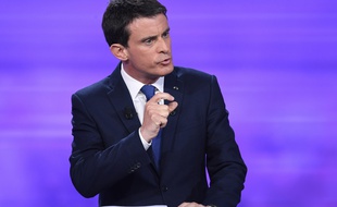 Manuel Valls lors du dernier débat de la primaire à gauche.