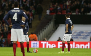 Les Bleus n'avaient pas la tête au foot, lors d'Angleterre-France en amical, le 17 novembre 2015 à Wembley.