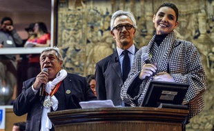 L'actrice Clotilde Courau présidait la 153 édition de la vente aux enchères. Le 17 novembre 2013.