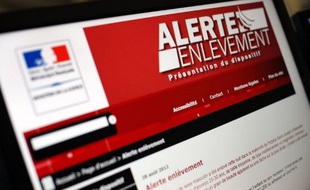 Photo prise le 28 août 2012 à Paris du site internet du ministère de la Justice présentant le dispositif «Alerte enlèvement».
