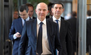 Le ministre de l'Economie Pierre Moscovici à Bercy, le 25 février 2014