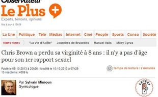 Capture d'écran du site du Plus, le 11 octobre 2013.