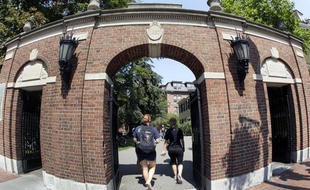 Sur le campus d'Harvard.