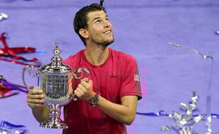 Dominic Thiem lors de sa victoire à l'US Open, à New York le 13 septembre 2020.