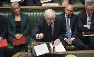 Le Premier ministre britannique Boris Johnson devant le Parlement, le 3 septembre 2019.