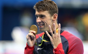 Michael Phelps le 11 août 2016 aux JO de Rio.