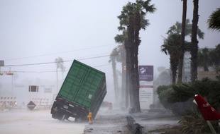 L'ouragan Harvey devait frapper Corpus Christi, au Texas, dans la nuit du 25 au 26 août 2017.