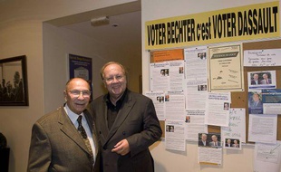 Serge Dassault et Jean-Pierre Bechter à Corbeil-Essonnes le 27 septembre 2009