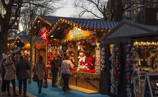Plusieurs dizaines de policiers ont sillonné le marché de Noël de Colmar (Haut-Rhin) ce dimanche. (Photo d'illustration)