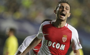 Le Monégasque Bernardo Silva a marqué lors du barrage aller de la Ligue des Champions sur la pelouse de Villarreal, le 17 août 2016.