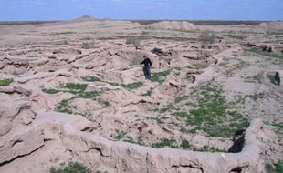 Enfouie pendant des millénaires dans les sables du désert turkmène de Karakoum, la cité antique de Gonour-Tepe, découverte à l'époque de l'URSS, révèle tout doucement, au gré des fouilles, ses mystères au monde.