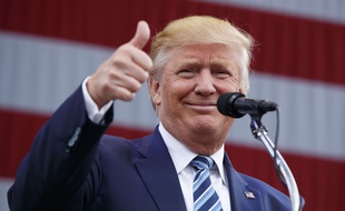 Donald Trump lors d'un meeting en Caroline du Nord, le 14 octobre 2016.