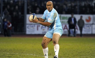 Jonah Lomu pendant son année à Vitrolles en 2009. Ici à Carcassonne.