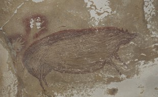 La peinture a été retrouvée en 2017 en Indonésie.