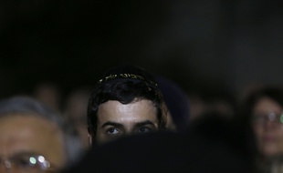 Un jeune homme portant une kippa lors d'une cérémonie d'hommage à Ilan Halimi en 2016