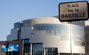 Une vue de l'opéra Bastille à Paris