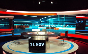 Un plateau de télévision de la chaîne belge VTM.