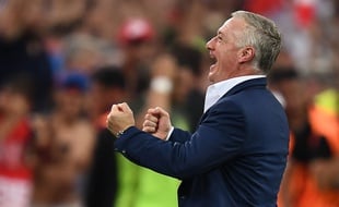 Didier Deschamps après la victoire des Bleus face à l'Allemagne, le 8 juillet 2016.