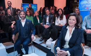 Cédric Villani et Agnès Buzyn en mars 2020.
