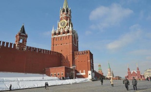 Le Kremlin dominant la place rouge à Moscou