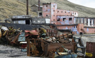 La ville fantôme de Pyramiden en Norvège dans l'Arctique, le 19 juillet 2015