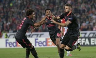 Olivier Giroud profite de la Ligue Europa pour briller.