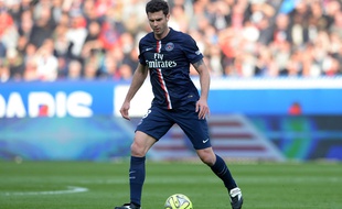 Thiago Motta lors du match entre le PSG et Lens le 7 mars 2015.