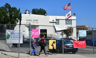 L'auditorium Michael Jackson de l'école de Gadner Street, à Los Angeles.
