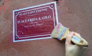 Le collectif Copines donne des noms féminins aux rues de Strasbourg. Le 8 mars 2018.