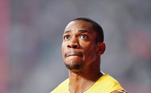 Yohan Blake, le sprinter jamaïcain, lors des Mondiaux au Qatar le 28 septembre 2019.