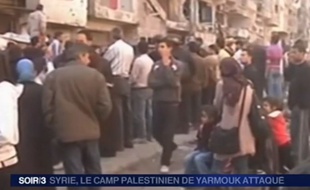 Les réfugiés du camp palestinien de Yarmouk, au sud de Damas.