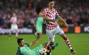 Nikola Kalinic lors de l'Euro 2016 contre le Portugal.