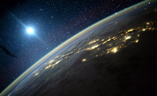 La Terre et la Lune vues depuis la Station spatiale internationale en septembre 2015.