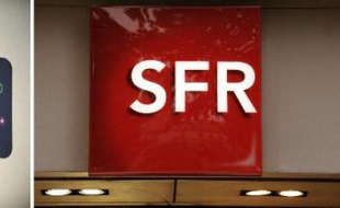 Montage photo avec les logos de Numericable et de SFR