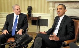 Le Premier ministre israélien et le président américain à Washington, lundi.