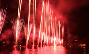 Feu d'artifice lors du 14-Juillet 2014.