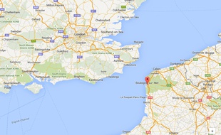 Google Maps Boulogne-sur-mer dans le Nord-Pas-de-Calais.