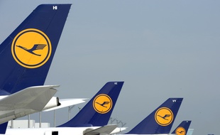 Illustration d'avions de la Lufthansa.