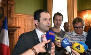 Le ministre de l'Education nationale Benoît Hamon à Albi le 4 juillet 2014