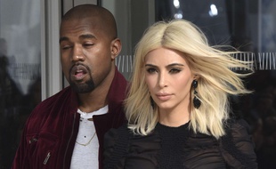 Kanye West et Kim Kardashian à Paris, le 11 mars 2015.