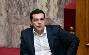 Le Premier ministre grec Alexis Tsipras lors de la cérémonie d'investiture des nouveaux députés élus le 20 septembre lors des élections générales, à Athènes, le 3 octobre 2015