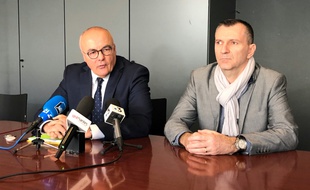 Pierre Sennès, procureur de Nantes, et Marc Perrot, chef de la PJ de Nantes.