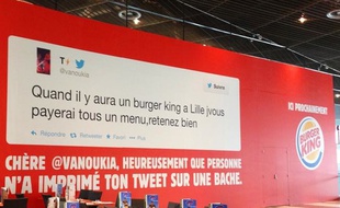 Bâche affichée par Burger King à Lille